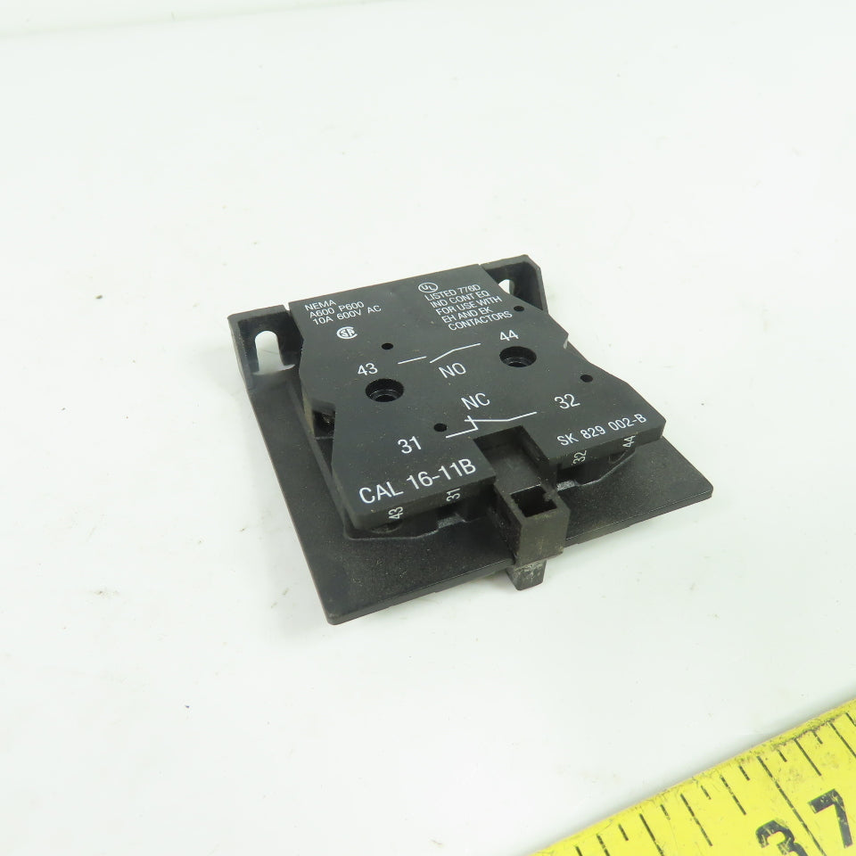 ABB SK 829 002-B CAL 16-11B Side Mounted Auxiliary Contact Block 600VAC 10A
