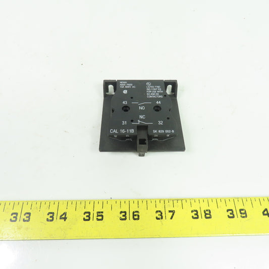 ABB SK 829 002-B CAL 16-11B Side Mounted Auxiliary Contact Block 600VAC 10A