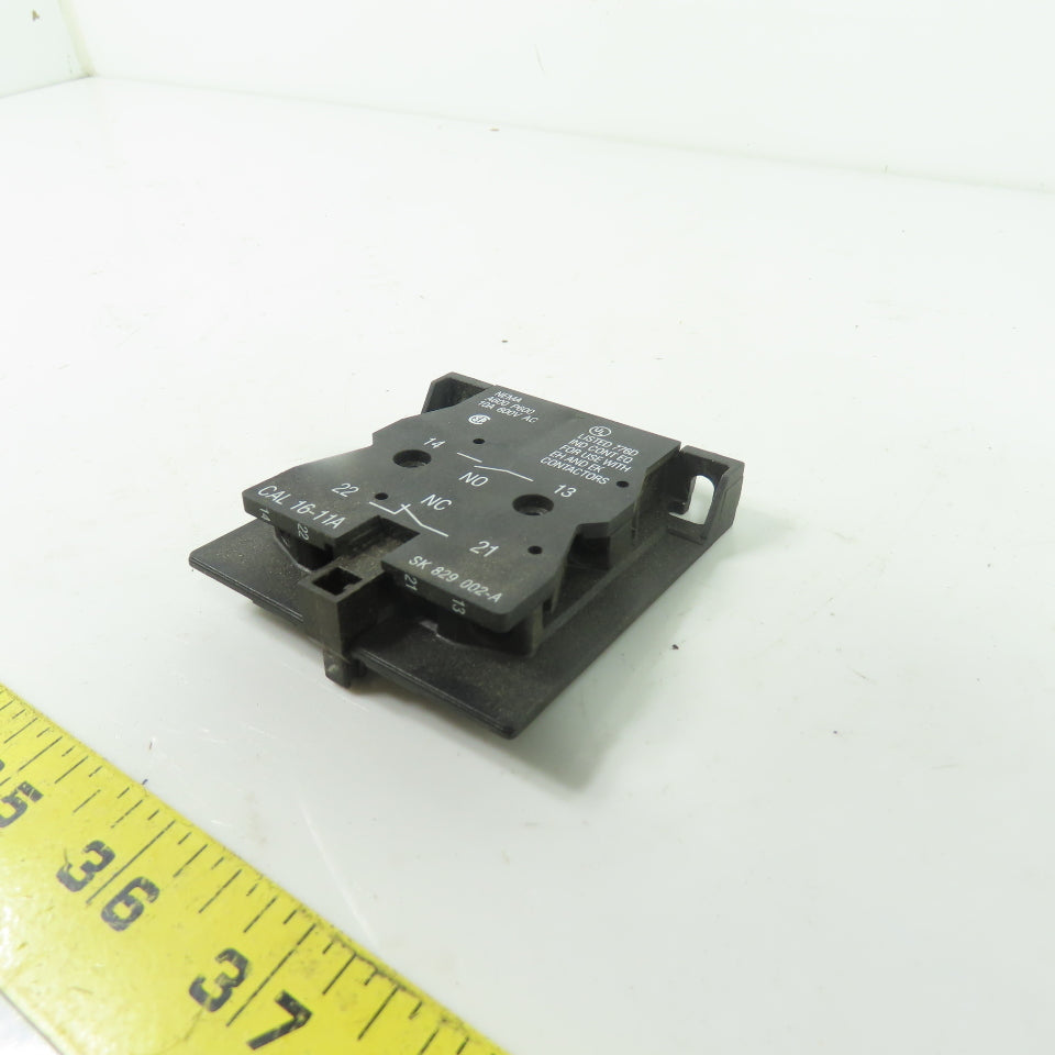 ABB SK 829 002-A CAL 16-11A Side Mount Auxiliary Contact Block 600VAC 10A
