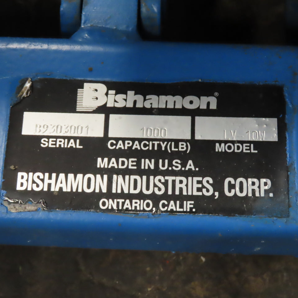 Bishamon LV10W 1000Lbs. Skid Lift Foot Powered Pallet Jack Truck 30" Lift