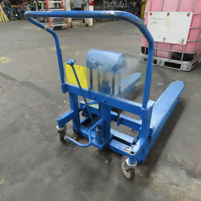 Bishamon LV10W 1000Lbs. Skid Lift Foot Powered Pallet Jack Truck 30" Lift