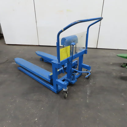 Bishamon LV10W 1000Lbs. Skid Lift Foot Powered Pallet Jack Truck 30" Lift
