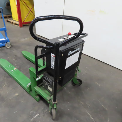Bishamon LVE-100 2200Lbs. Skid Lift 12V Powered Fork Pallet Truck 30" Lift