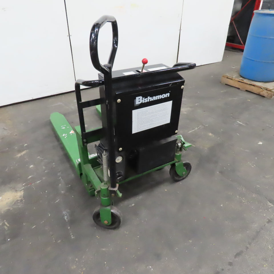 Bishamon LVE-100 2200Lbs. Skid Lift 12V Powered Fork Pallet Truck 30" Lift