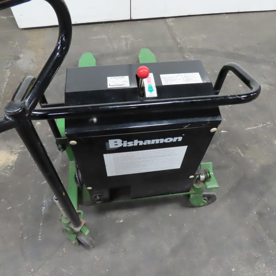 Bishamon LVE-100 2200Lbs. Skid Lift 12V Powered Fork Pallet Truck 30" Lift