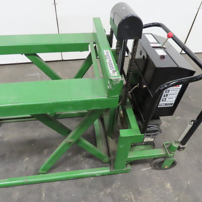 Bishamon LVE-100 2200Lbs. Skid Lift 12V Powered Fork Pallet Truck 30" Lift