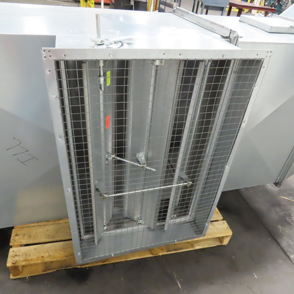 24" x 36" HVAC Air Intake Indoor Outdoor Louvered Manual Seasonal Bypass