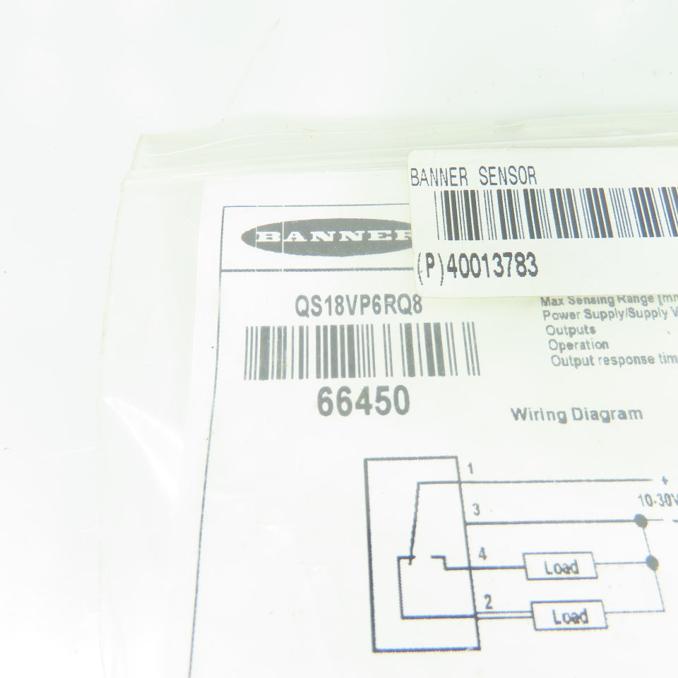 Banner QS18VP6RQ8 WORLD-BEAM Photoelectric Sensor 10-30VDC PNP NEW