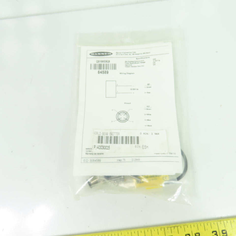 Banner QS186EBQ5 World-Beam Photoelectric Emitter 10-30VDC M12 QD NEW