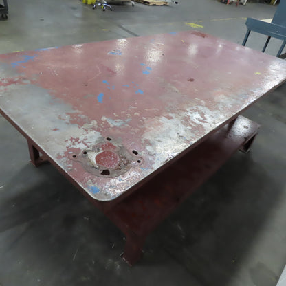 48" x 96" x 34" Tall Steel Work Assembly Bench Welding Table 1/4" Top W/ Shelf