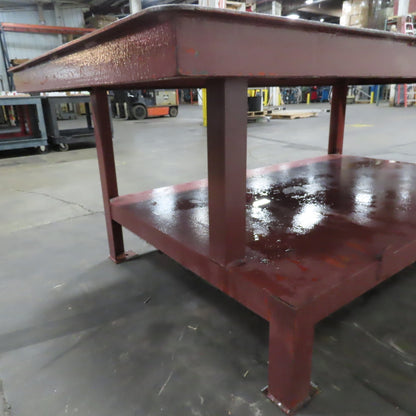 48" x 96" x 34" Tall Steel Work Assembly Bench Welding Table 1/4" Top W/ Shelf