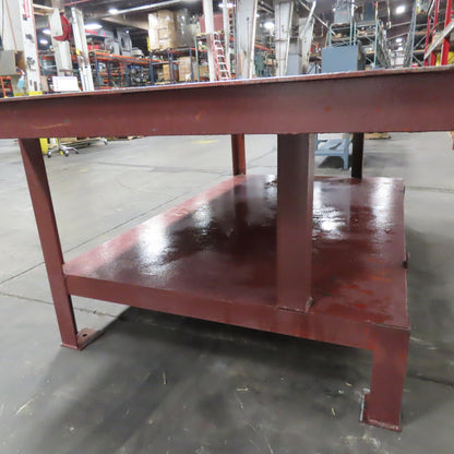 48" x 96" x 34" Tall Steel Work Assembly Bench Welding Table 1/4" Top W/ Shelf