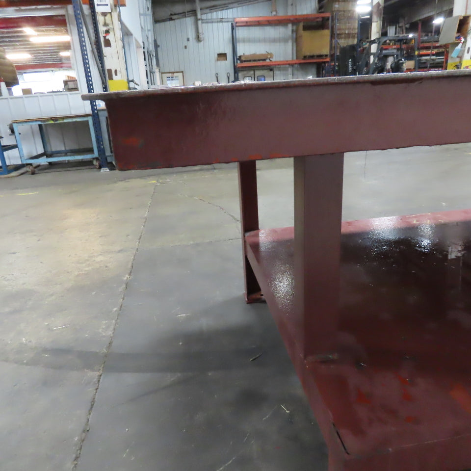 48" x 96" x 34" Tall Steel Work Assembly Bench Welding Table 1/4" Top W/ Shelf
