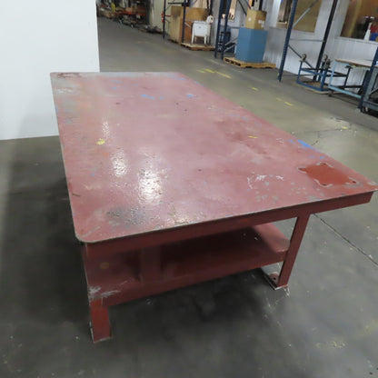 48" x 96" x 34" Tall Steel Work Assembly Bench Welding Table 1/4" Top W/ Shelf