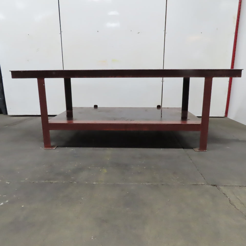 48" x 96" x 34" Tall Steel Work Assembly Bench Welding Table 1/4" Top W/ Shelf
