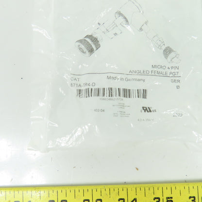 Allen-Bradley 871A-TR4-D DC Micro Connector Right-Angle Female 4-Pin NEW