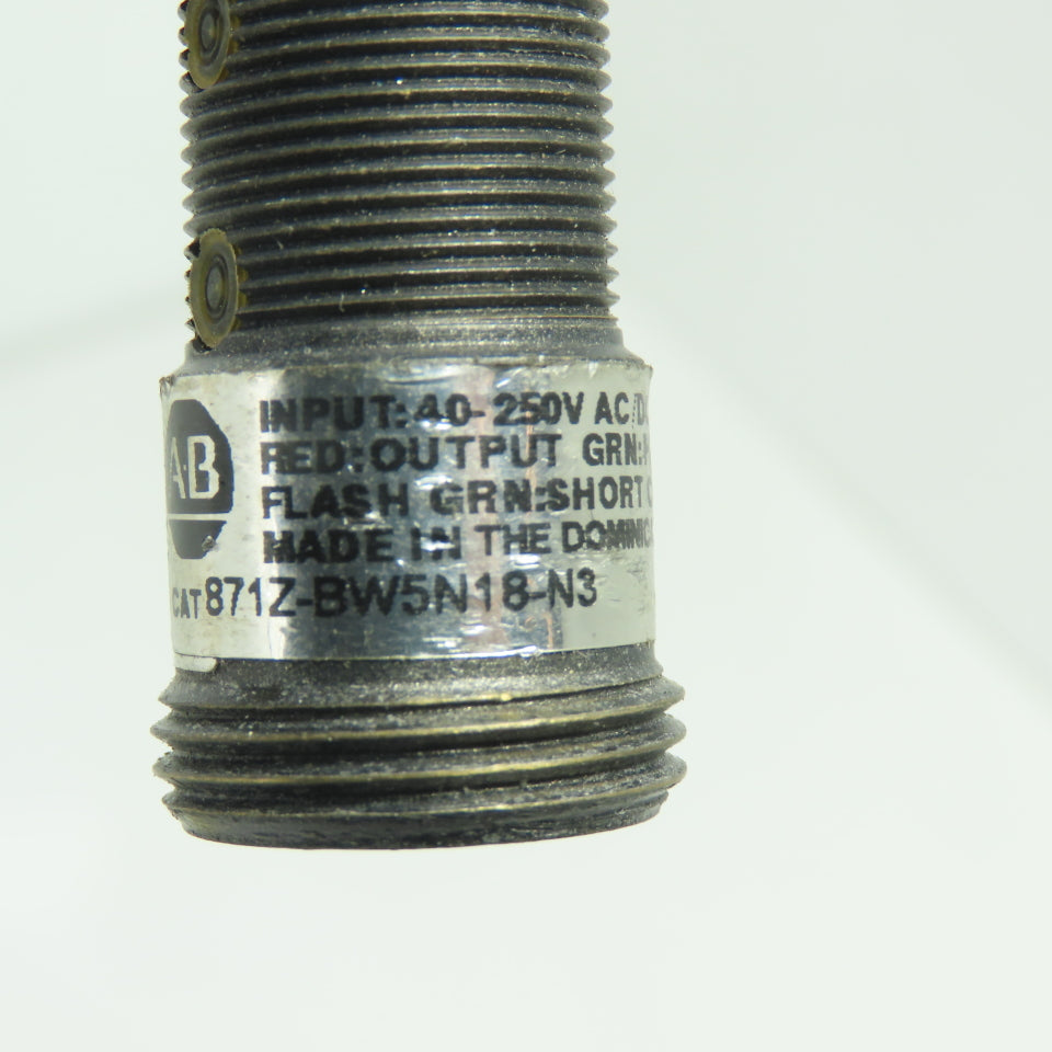Allen-Bradley 871Z-BW5N18-N3 Inductive Proximity Sensor 40-250V AC/DC 18mm