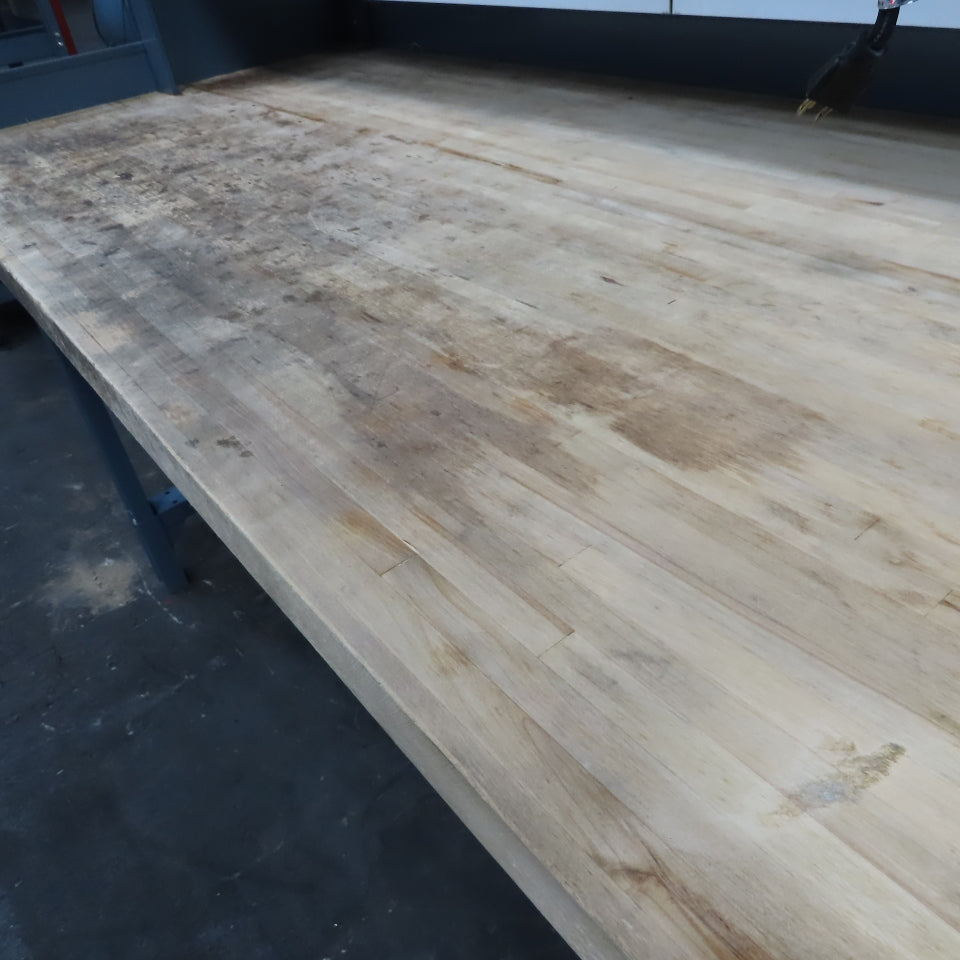 60" x 30" Butcher Block Top Industrial Work Desk Bench Riser Electric and Drawer