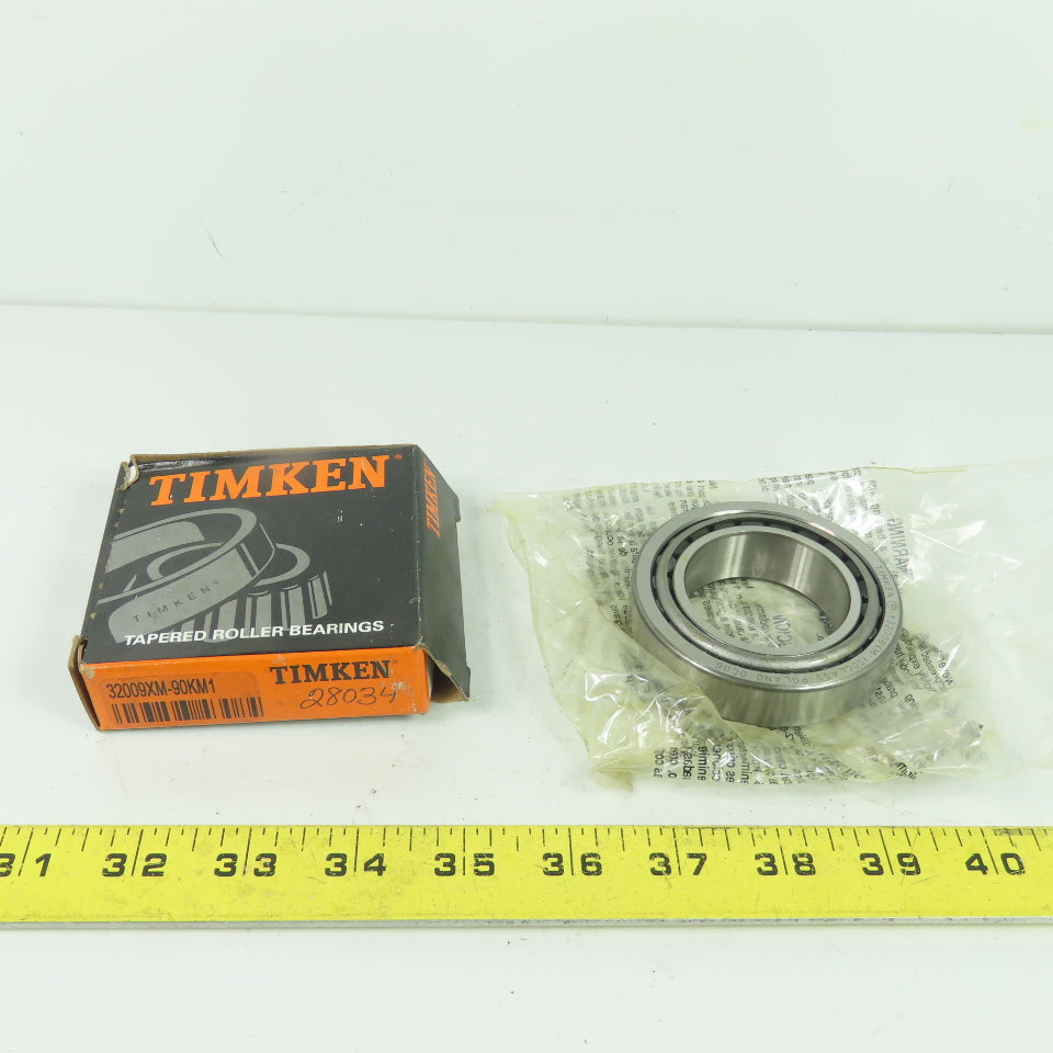 Timken 32009XM-90KM1 Tapered Roller Bearing 45mm Bore 75mm OD