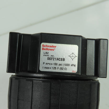 Schrader Bellows 06F21ACSB Pneumatic Particulate Filter 150 PSI 3/8" NPT NEW