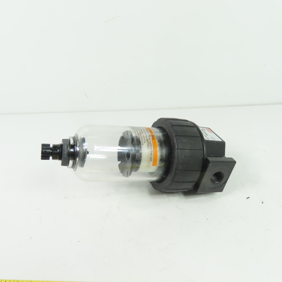 Schrader Bellows 06F11ACSB Air Line Filter 150 psi 125 F Max Polycarbonate Bowl