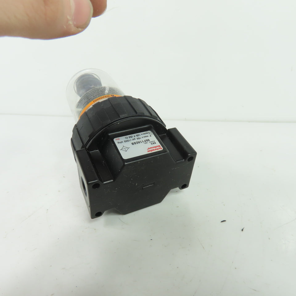 Schrader Bellows 06F11ACSB Air Line Filter 150 psi 125 F Max Polycarbonate Bowl