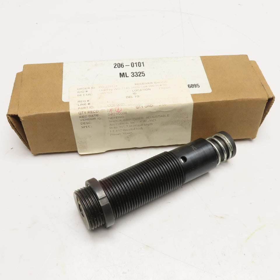 Ace Controls ML 3325 Adjustable Industrial Shock Absorber 1-1/4-12 Thread