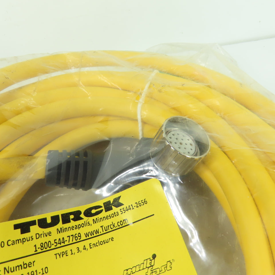 Turck CKWMS 19-191-10 Multifast Cable 19-Pin M23 Female Right-Angle 10m U-39924