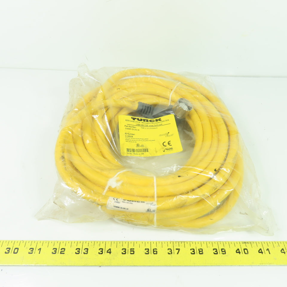 Turck CKWMS 19-191-10 Multifast Cable 19-Pin M23 Female Right-Angle 10m U-39924