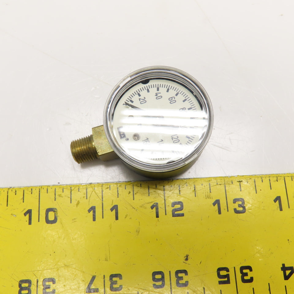 WIKA 9747265 111.10 Pressure Gauge 0-160 PSI 1/8" NPT Bottom Mount 1.5" Dial