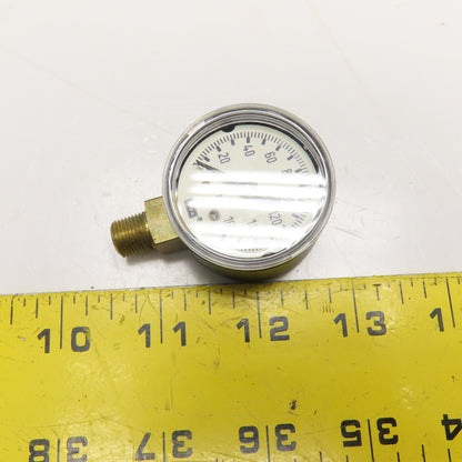 WIKA 9747265 111.10 Pressure Gauge 0-160 PSI 1/8" NPT Bottom Mount 1.5" Dial