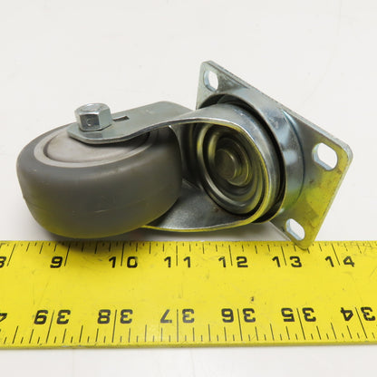 SC 3" Plate Mount Non Marking Swivel Caster 3-5/8" x 2-3/8" Plate