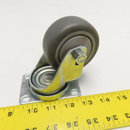SC 3" Plate Mount Non Marking Swivel Caster 3-5/8" x 2-3/8" Plate
