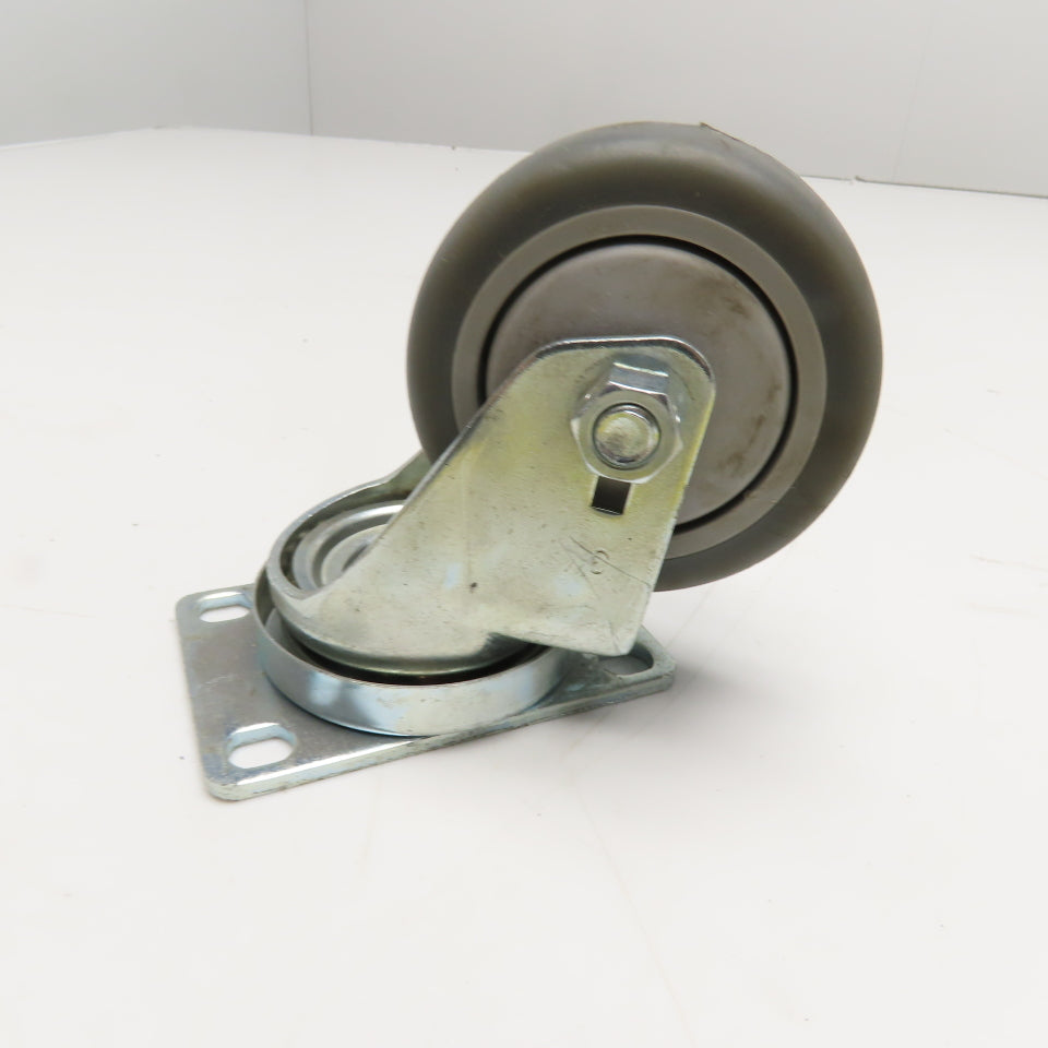 SC 3" Plate Mount Non Marking Swivel Caster 3-5/8" x 2-3/8" Plate