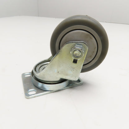 SC 3" Plate Mount Non Marking Swivel Caster 3-5/8" x 2-3/8" Plate