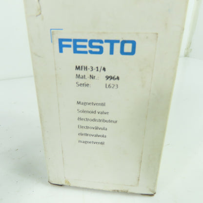 Festo 9964 MFH-3-1/4 3/2-Way Closed Monostable Solenoid Valve