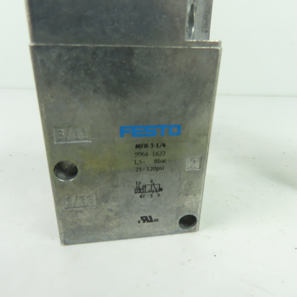 Festo 9964 MFH-3-1/4 3/2-Way Closed Monostable Solenoid Valve