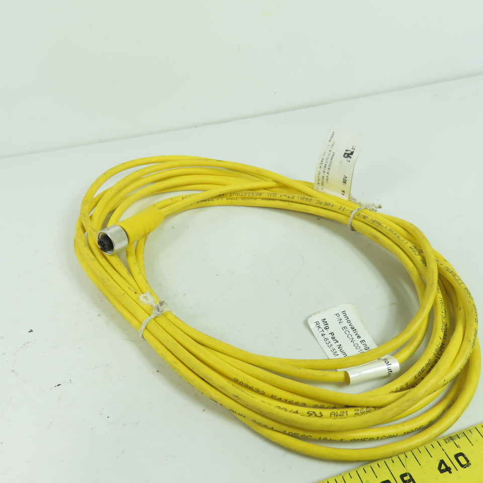 Lumberg 600000281 RKT 4-633/5M Single-Ended Cordset 4-Pole M12 Female 5m Length