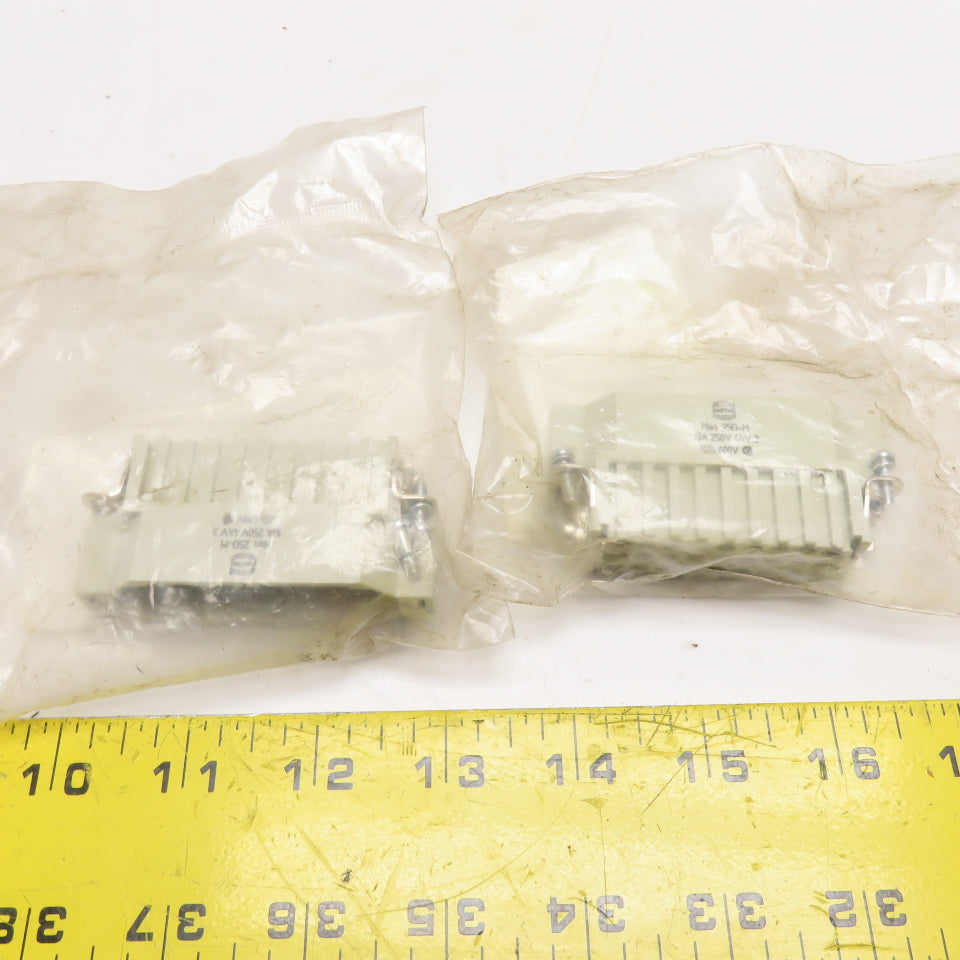 HARTING 09210253001 Han 25D-STI-C Male Connector Inserts Lot of 2