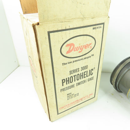 Dwyer 3050 Series 3000 Photohelic Pressure Switch Gage 0-50 Inches of Water