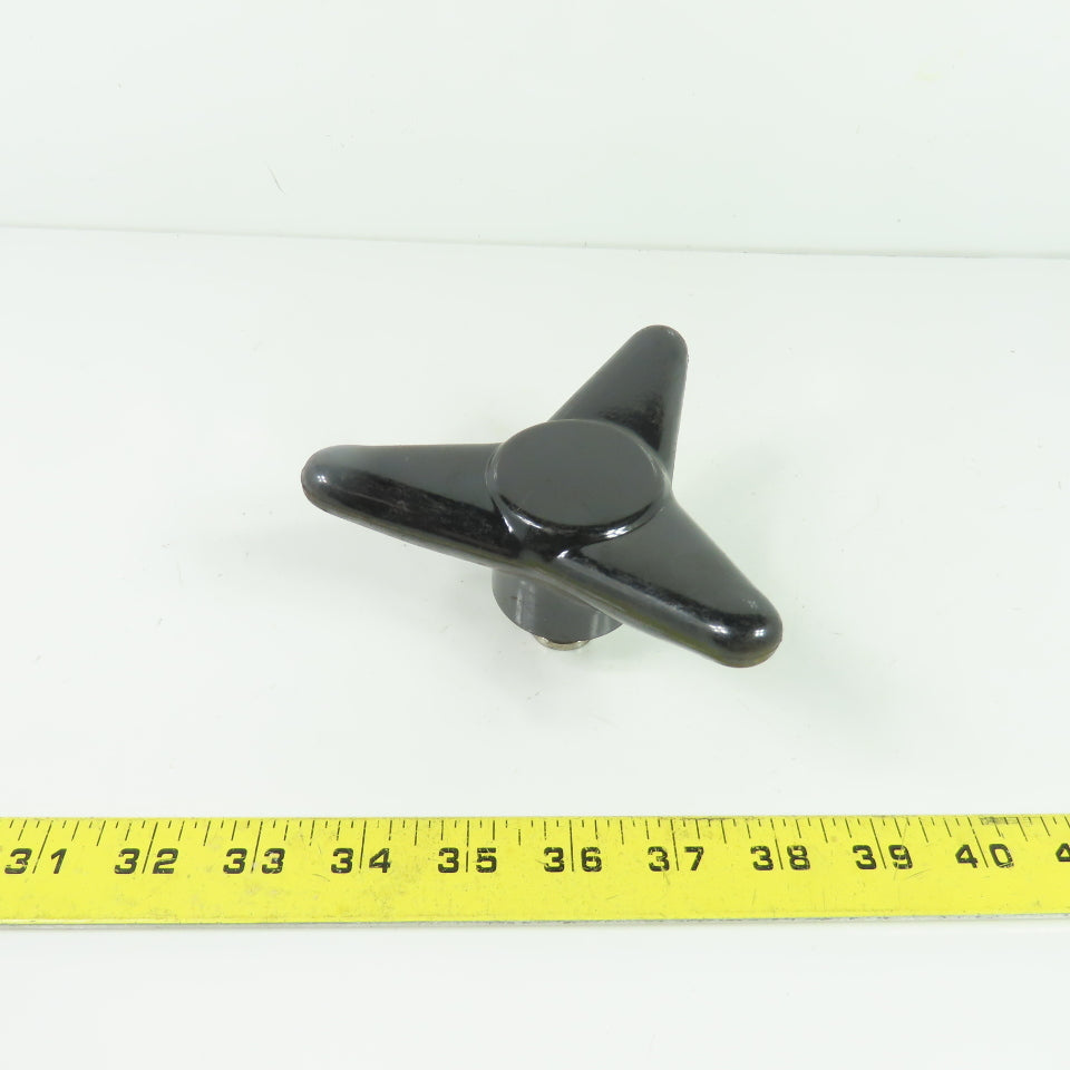 3-Arm Star Hand Knob with Threaded Metal Insert