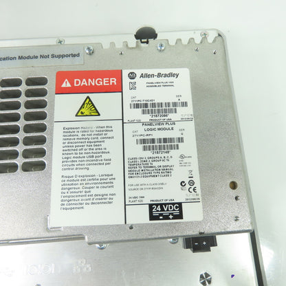 Allen-Bradley 2711P-RDT10C PanelView Plus 1000 2711PC-T10C4D1 24VDC W/2711PC-RP1
