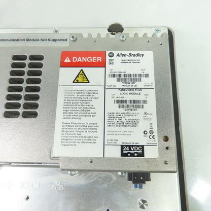 Allen-Bradley 2711P-RDT10C PanelView Plus 1000 2711PC-T10C4D1 24VDC W/2711PC-RP1