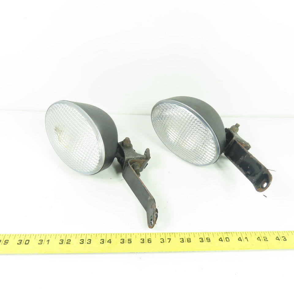 Caterpillar E5000 Forklift Headlight Pair W/ Brackets