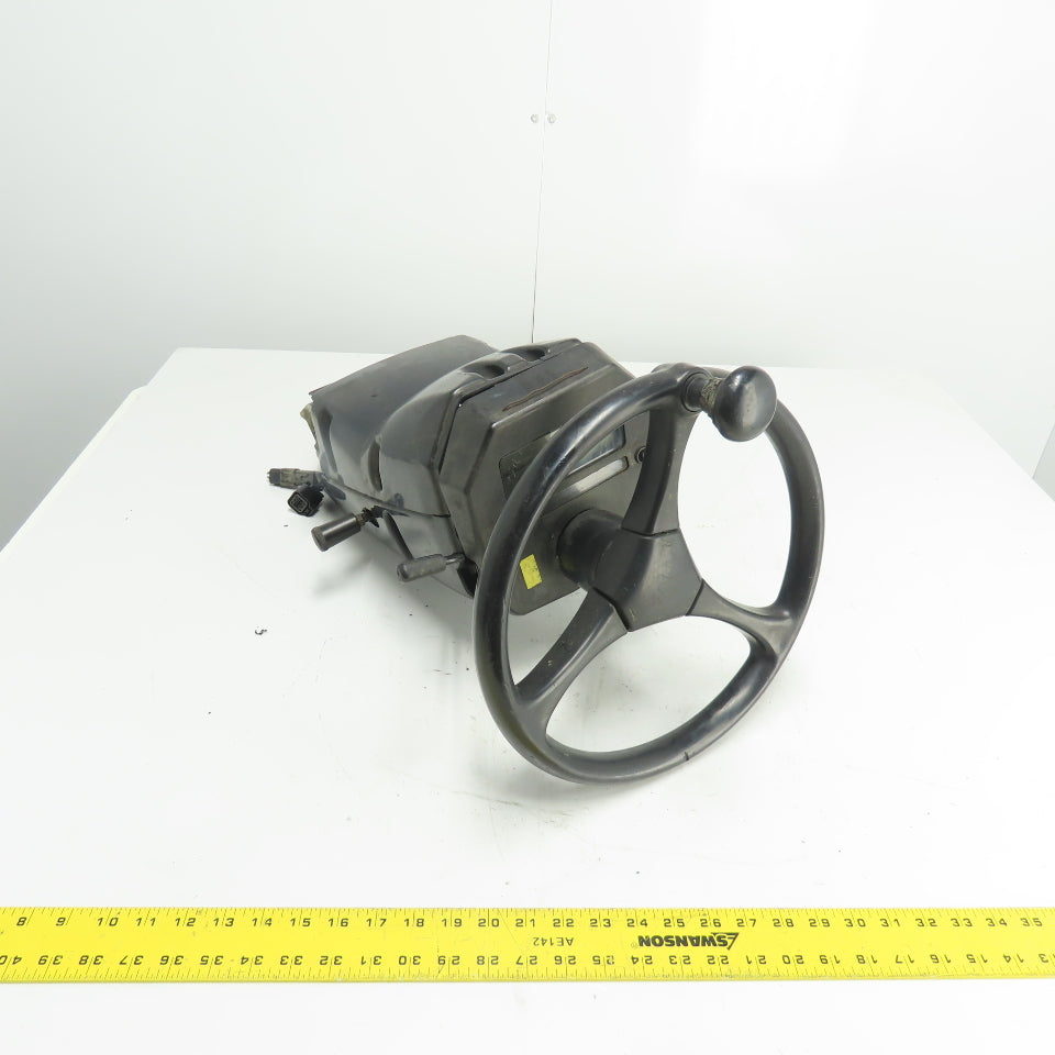 Caterpillar E5000 Forklift Steering Column Assembly W/Steering Wheel and Display