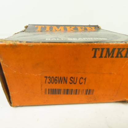 Timken 7306WN SU C1 Angular Contact Ball Bearing 30mm Bore 72mm OD NEW