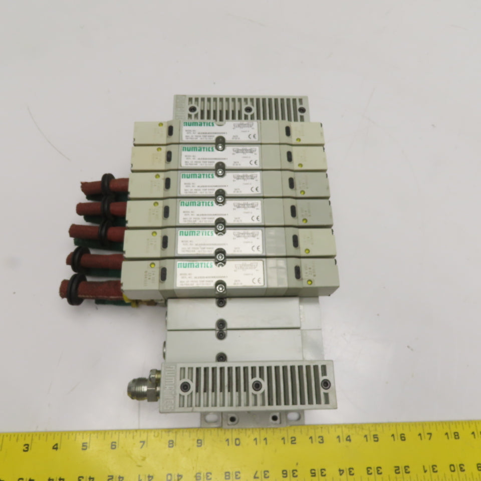 Numatics I62BB500M000061 6-Station Solenoid Valve Manifold 24VDC 150 PSIG
