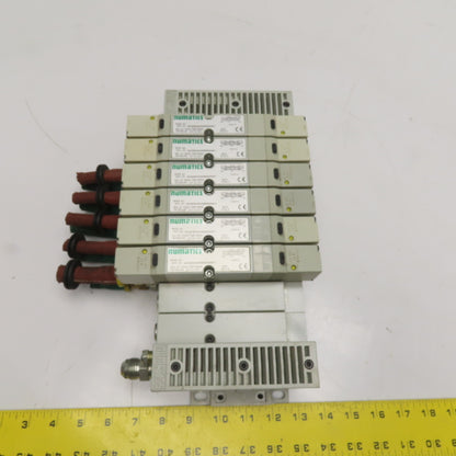 Numatics I62BB500M000061 6-Station Solenoid Valve Manifold 24VDC 150 PSIG