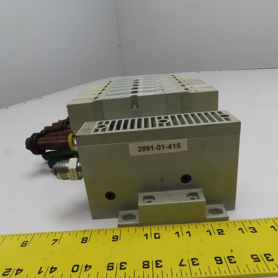 Numatics I62BB500M000061 6-Station Solenoid Valve Manifold 24VDC 150 PSIG