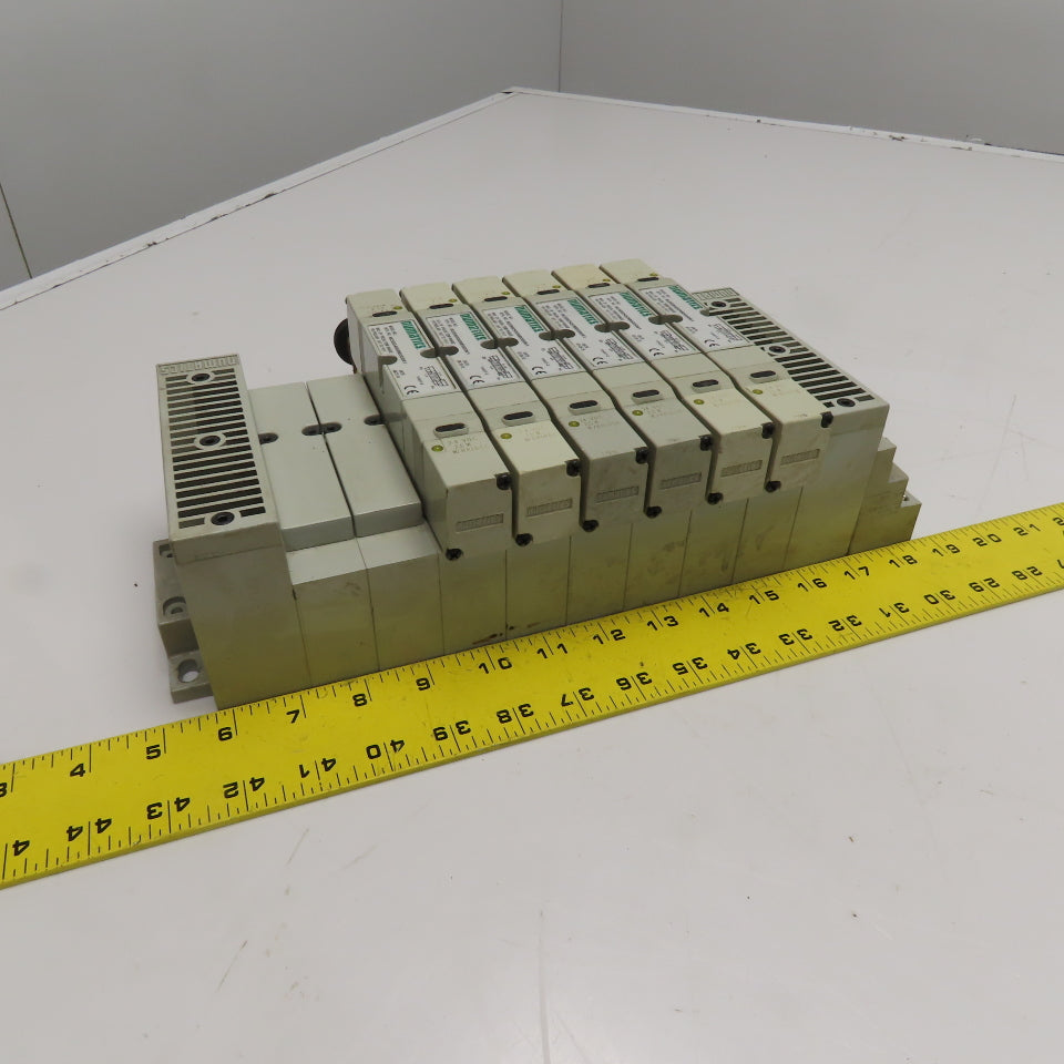 Numatics I62BB500M000061 6-Station Solenoid Valve Manifold 24VDC 150 PSIG